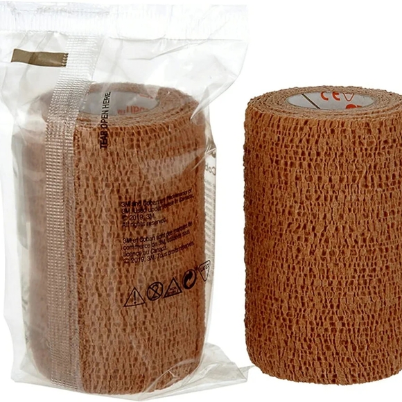 (4 For 10) Coban Cohesive Bandage Wrap | 3M 4 Inch | 5 Yard Standard Compression - Picture 1 of 6